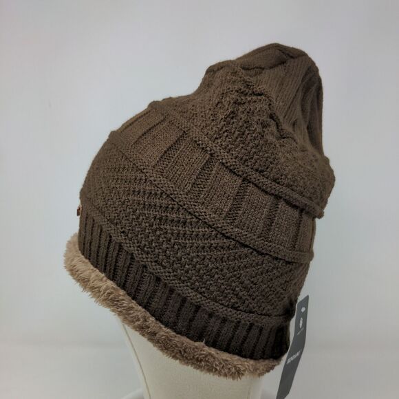 Hindawi Men's Knit Beanie Cap Hat Cable Knit Brown W/Tags 100% Acrylic - Picture 4 of 11